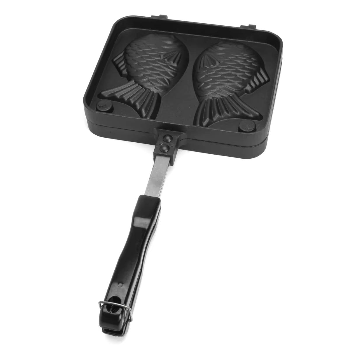 Kitchen Japanese Taiyaki Double Fish Shaped Hot Dessert Waffle Cake Maker Pan Japanese Pancake Double Pan Fry Pan Waffle Molds